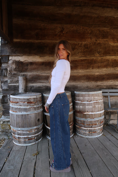 White Back To Basics Long Sleeve