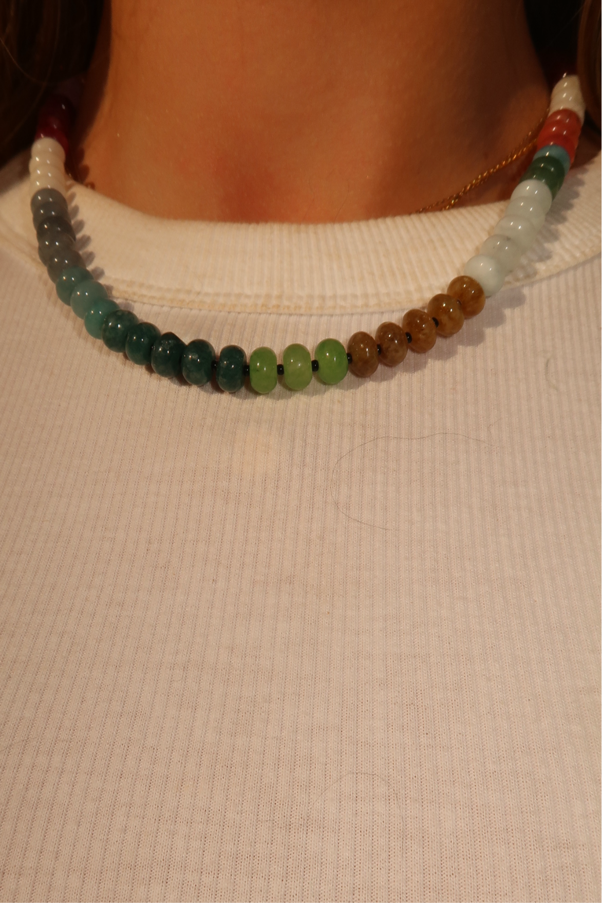 Forrest Agate Beaded Necklace