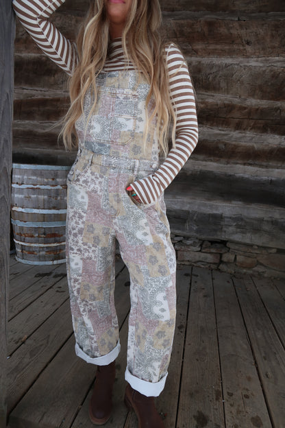 Boho Barrel Overalls