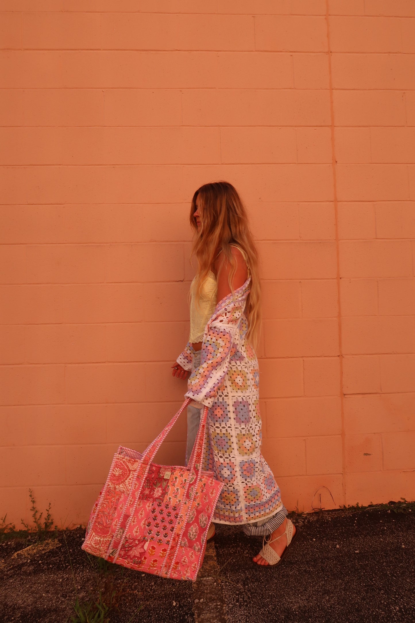 Iris Quilted Tote Bag
