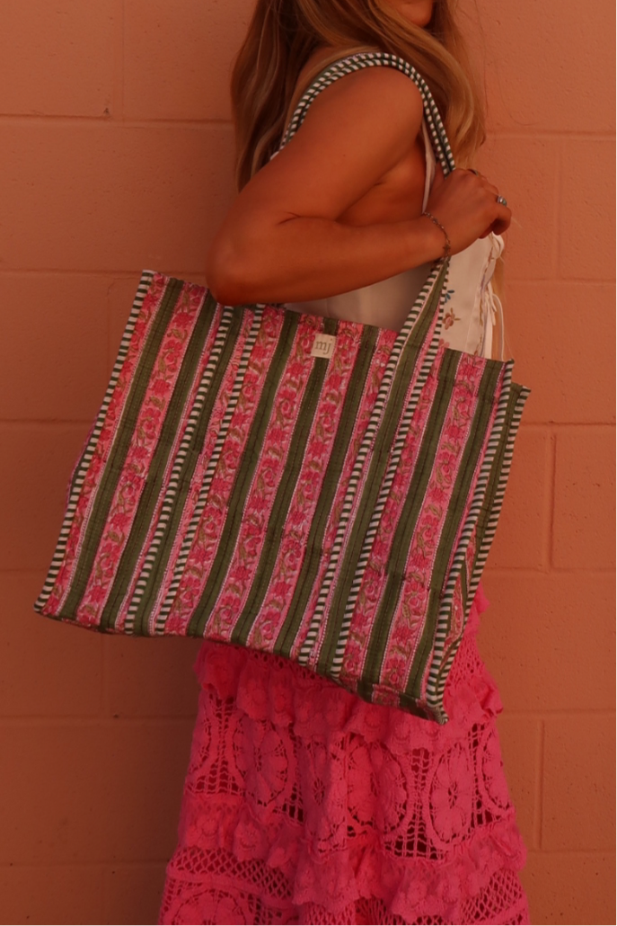 Ivy Quilted Tote Bag