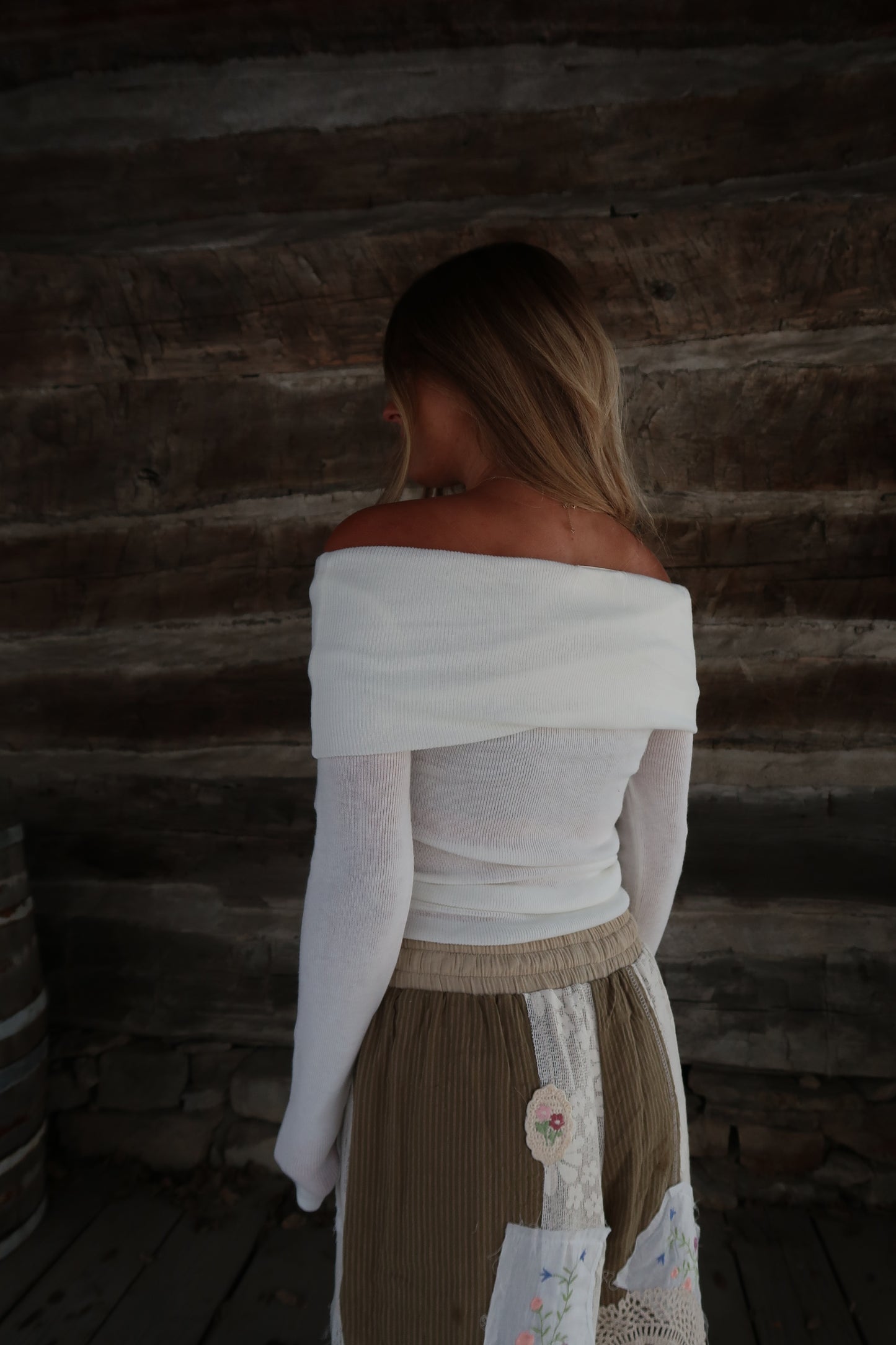 Birch off the shoulder top
