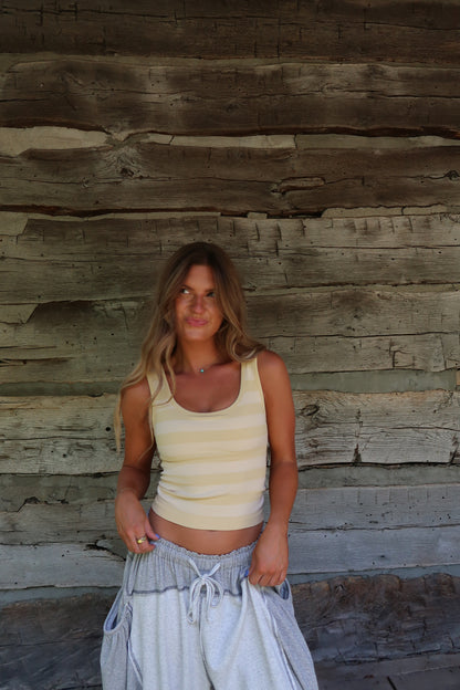 Butter Stripe Seamless Tank
