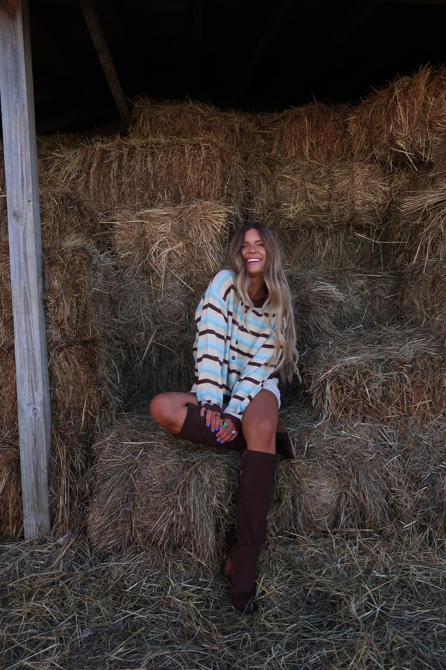 Grounded Stripe Cardigan