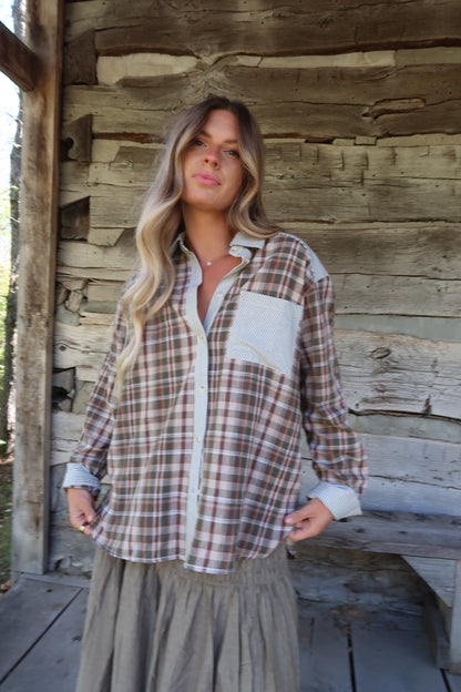 Sweet as Pecan Plaid Flannel