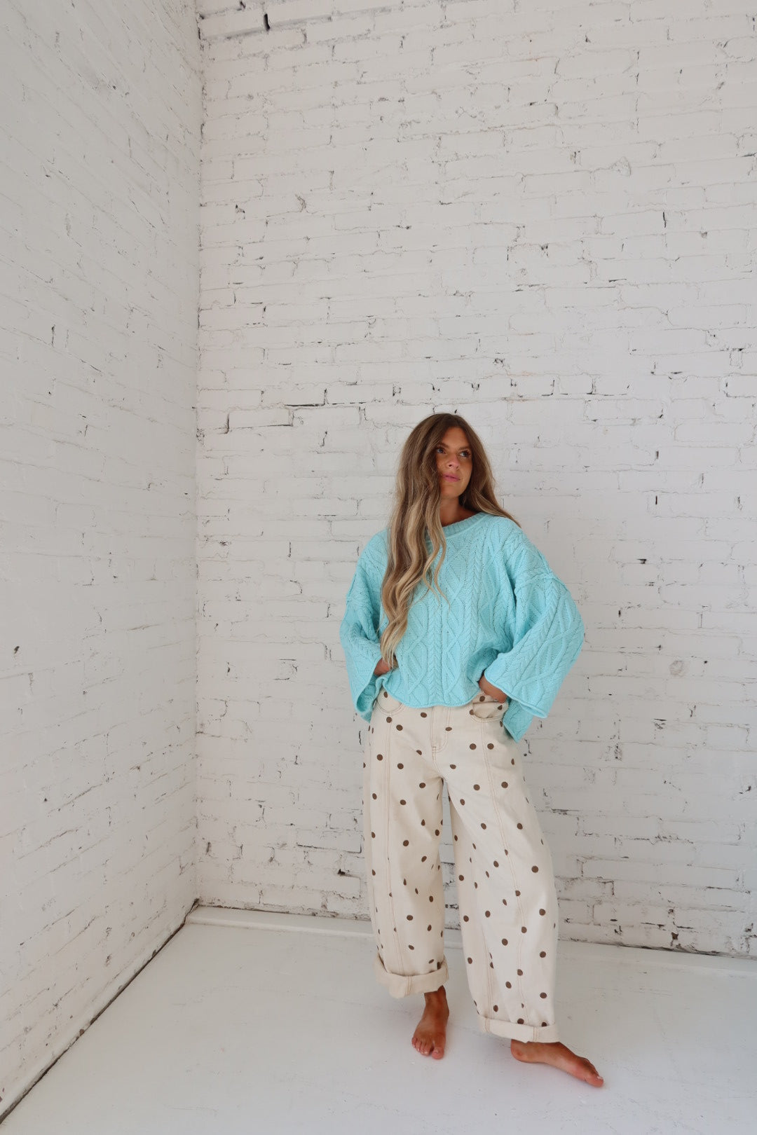 Drift Away Cable Knit Sweater