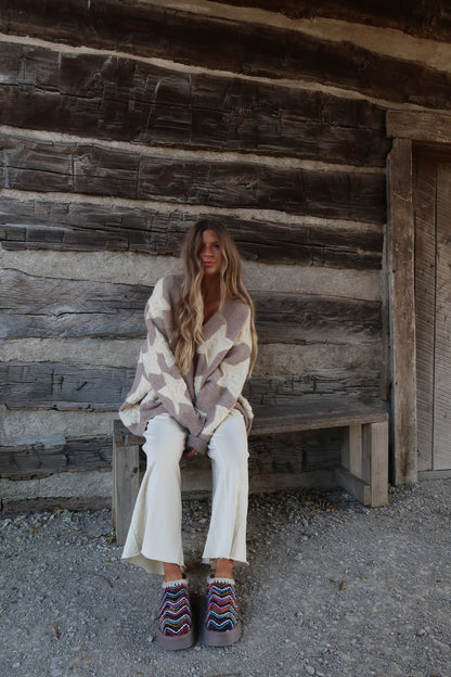 Cream of Star Oversized Cardi