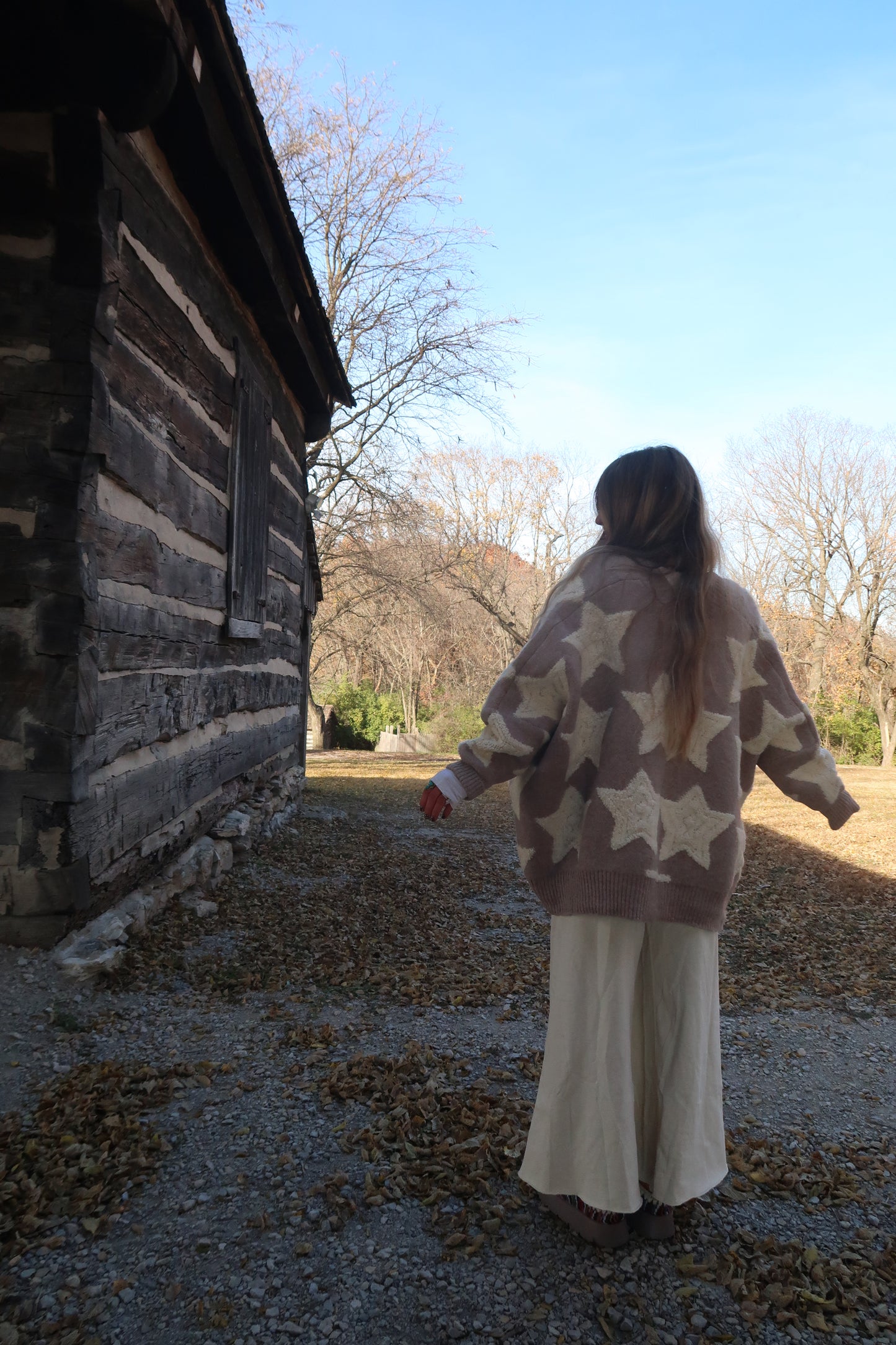 Cream of Star Oversized Cardi