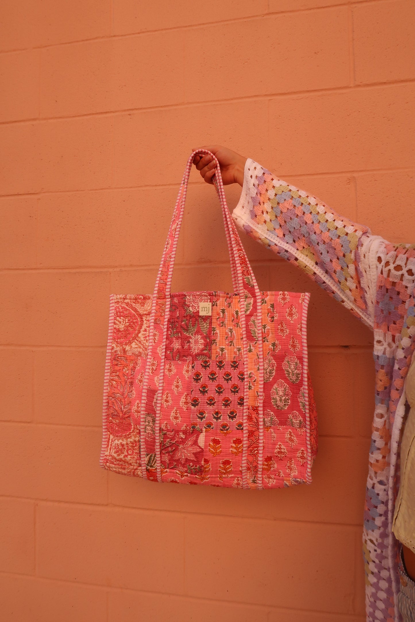 Iris Quilted Tote Bag
