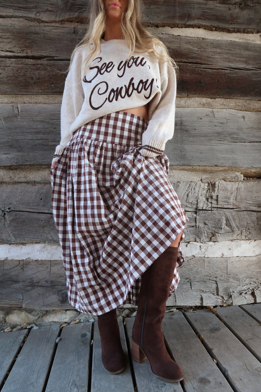 Pecan Pie Maxi Skirt