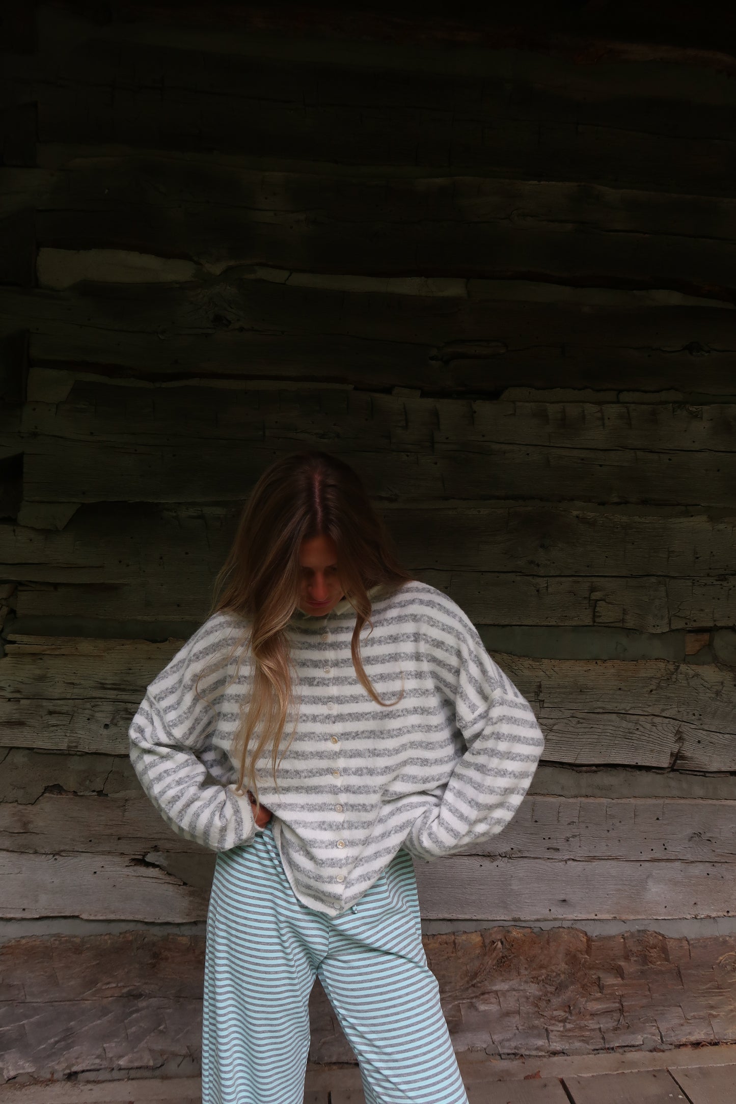 Cloud Stripe Everyday cardi