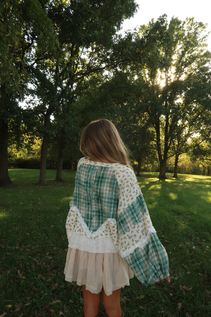 Autumn Flannel Babydoll Top