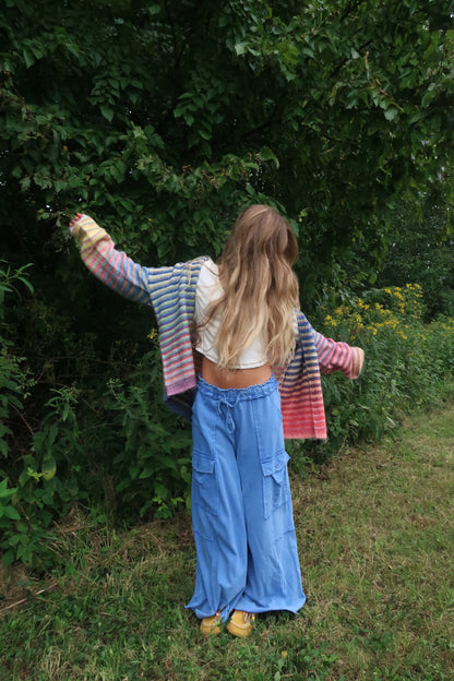 Cobalt Wide Cargo Leg Pant