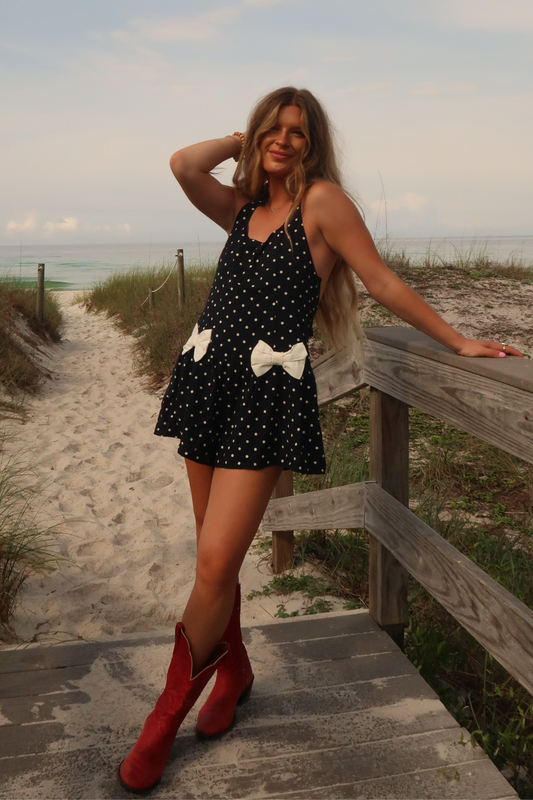 Knotty Doty Halter Romper