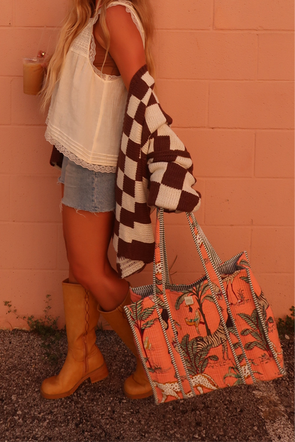 Diego Quilted Tote Bag