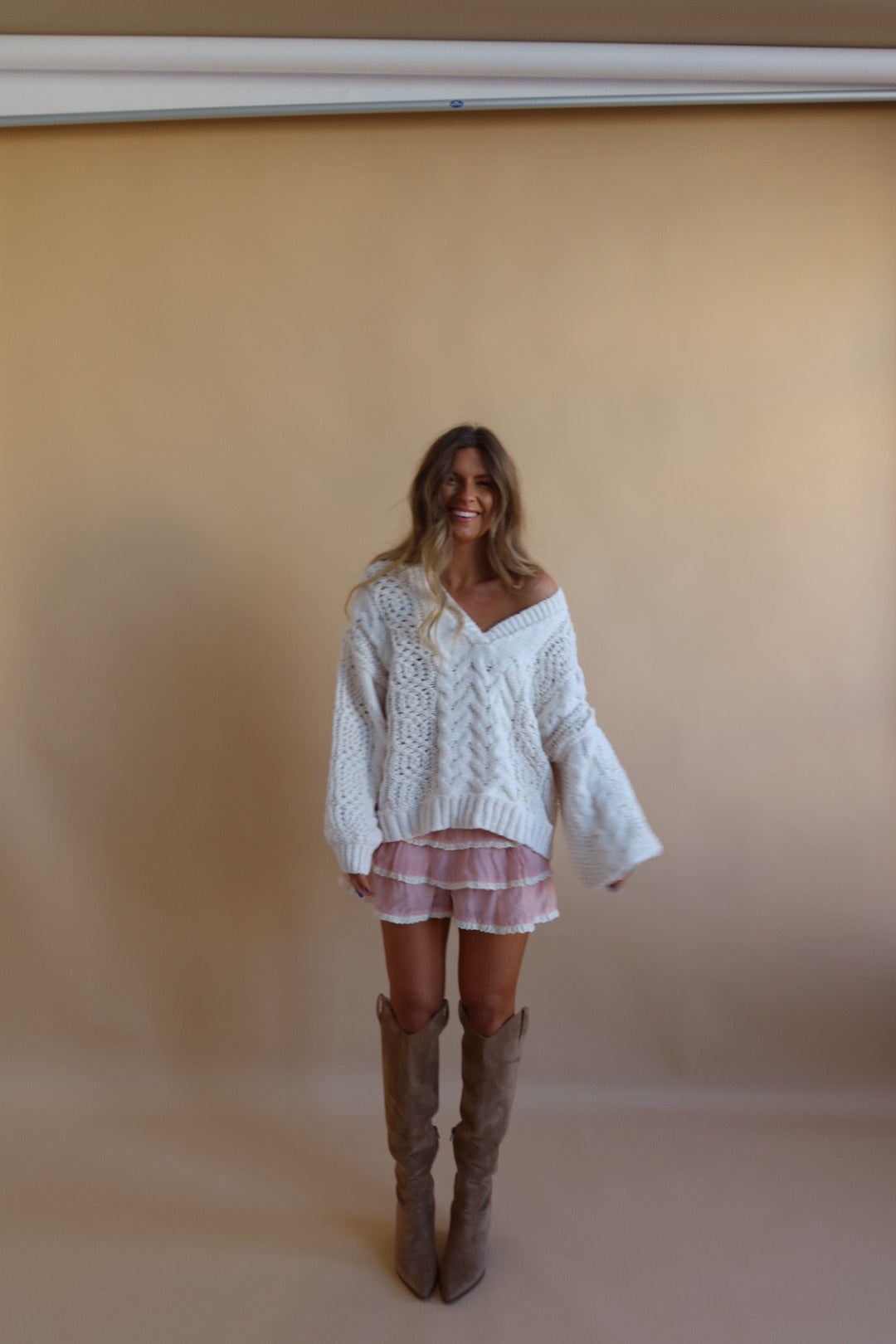 Frosted Love V Neck Sweater