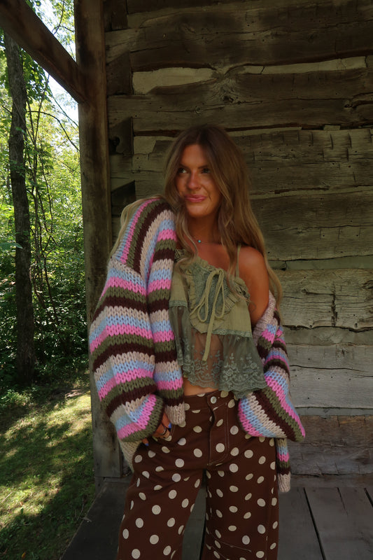 Cottage Stripe Cardi