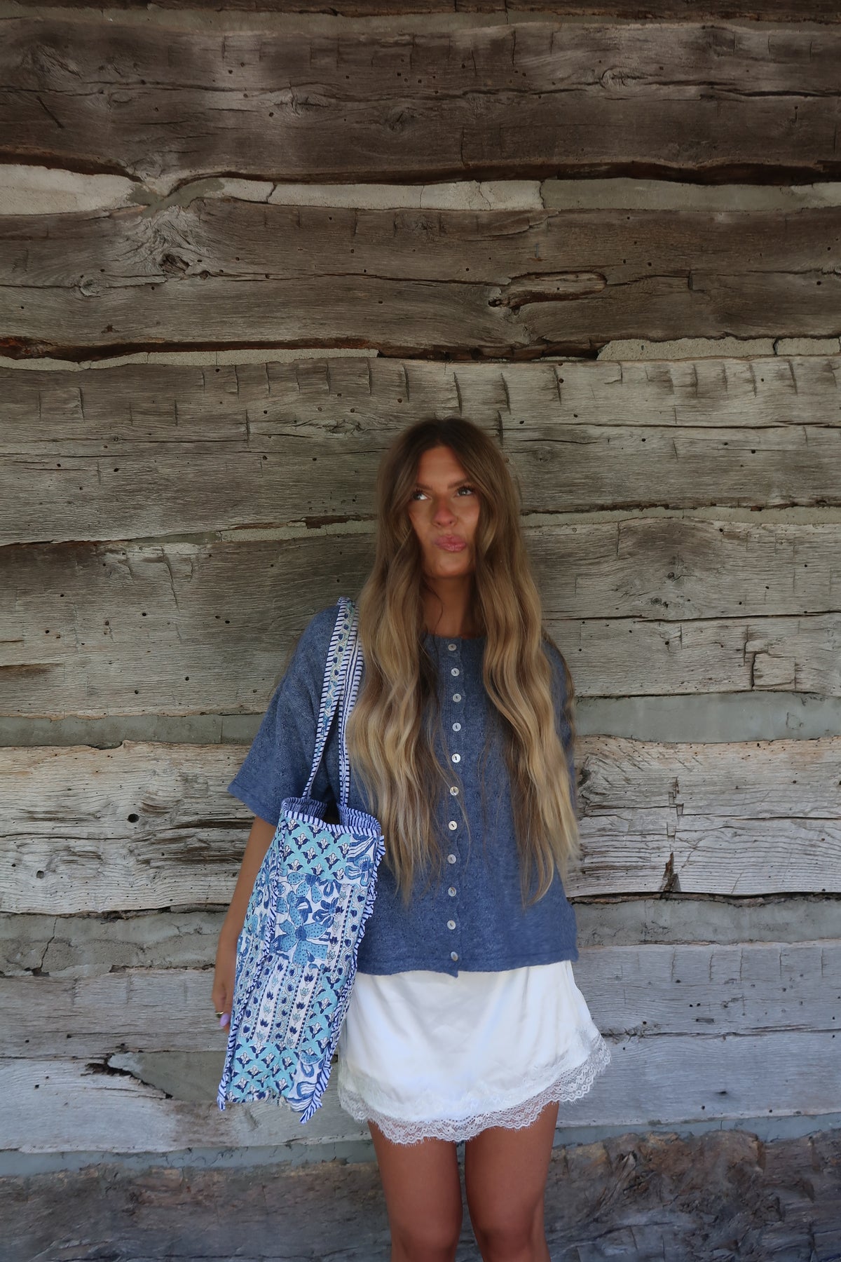 Sunday Ruffle Quilted Tote Bag