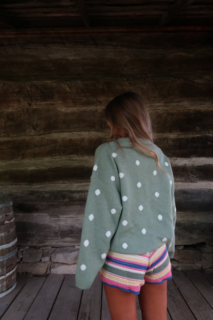 Sage Dot Cardi