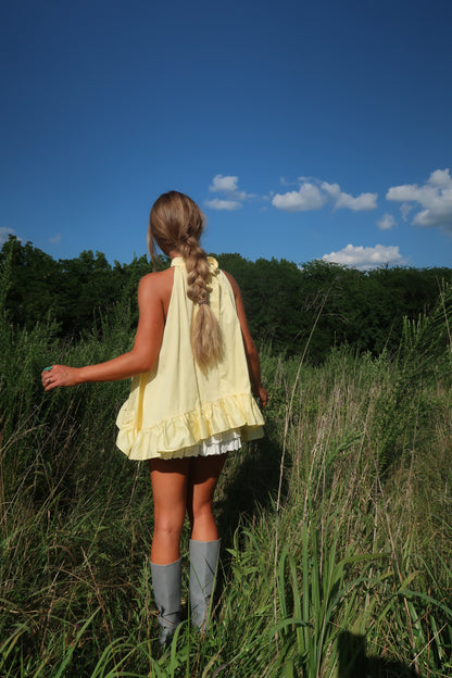 Sunnie Ruffle Halter Top