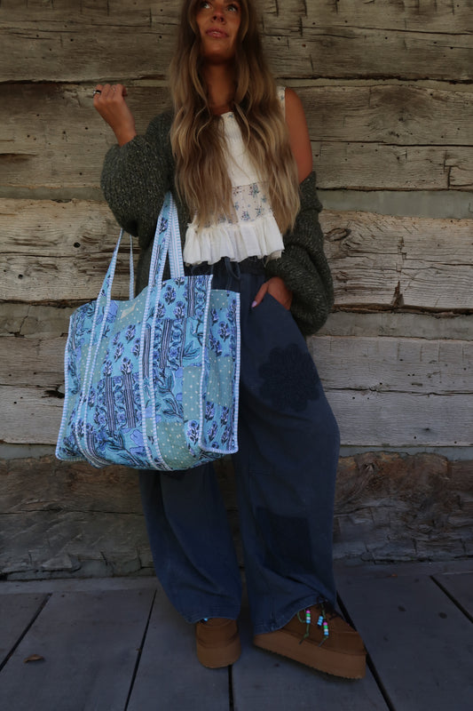 Eleanor Quilted Tote Bag