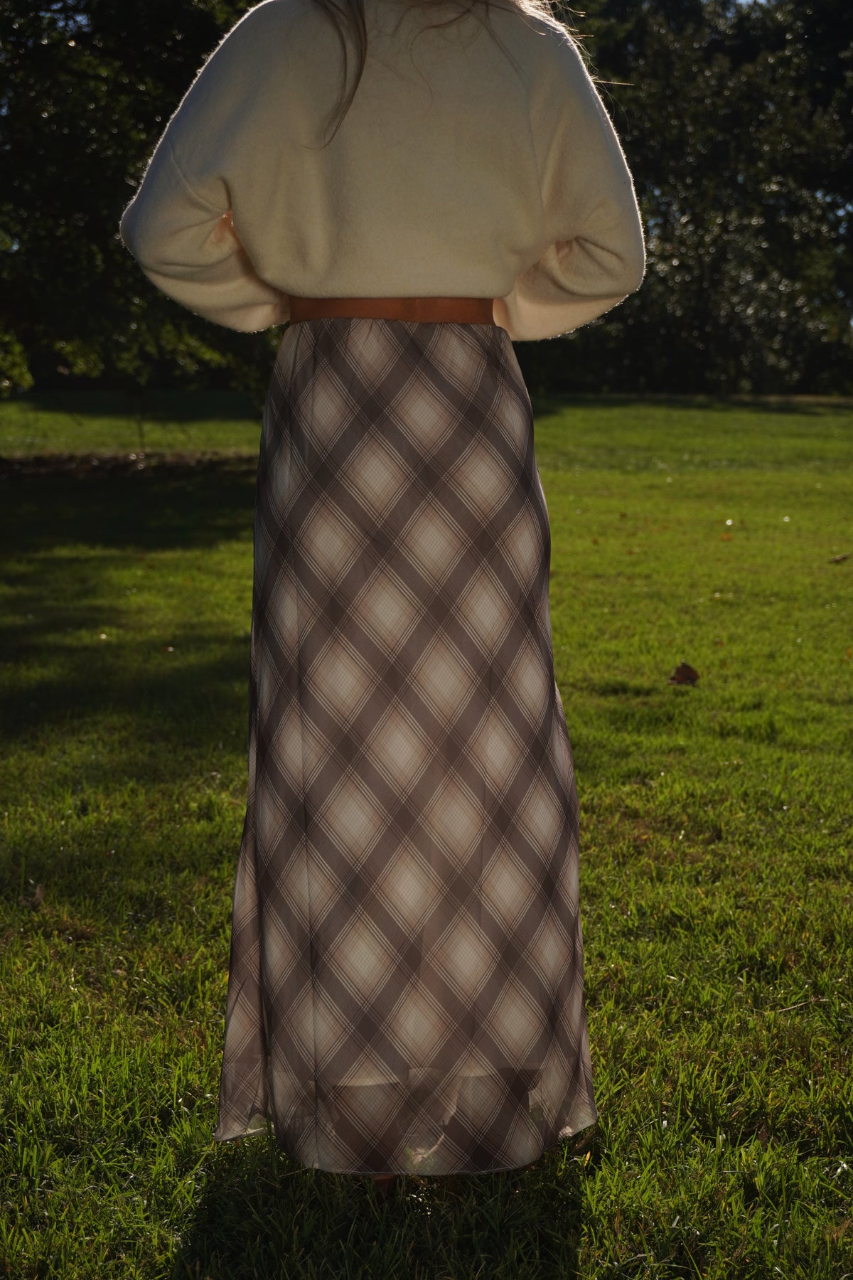 Gladys Plaid Maxi Skirt