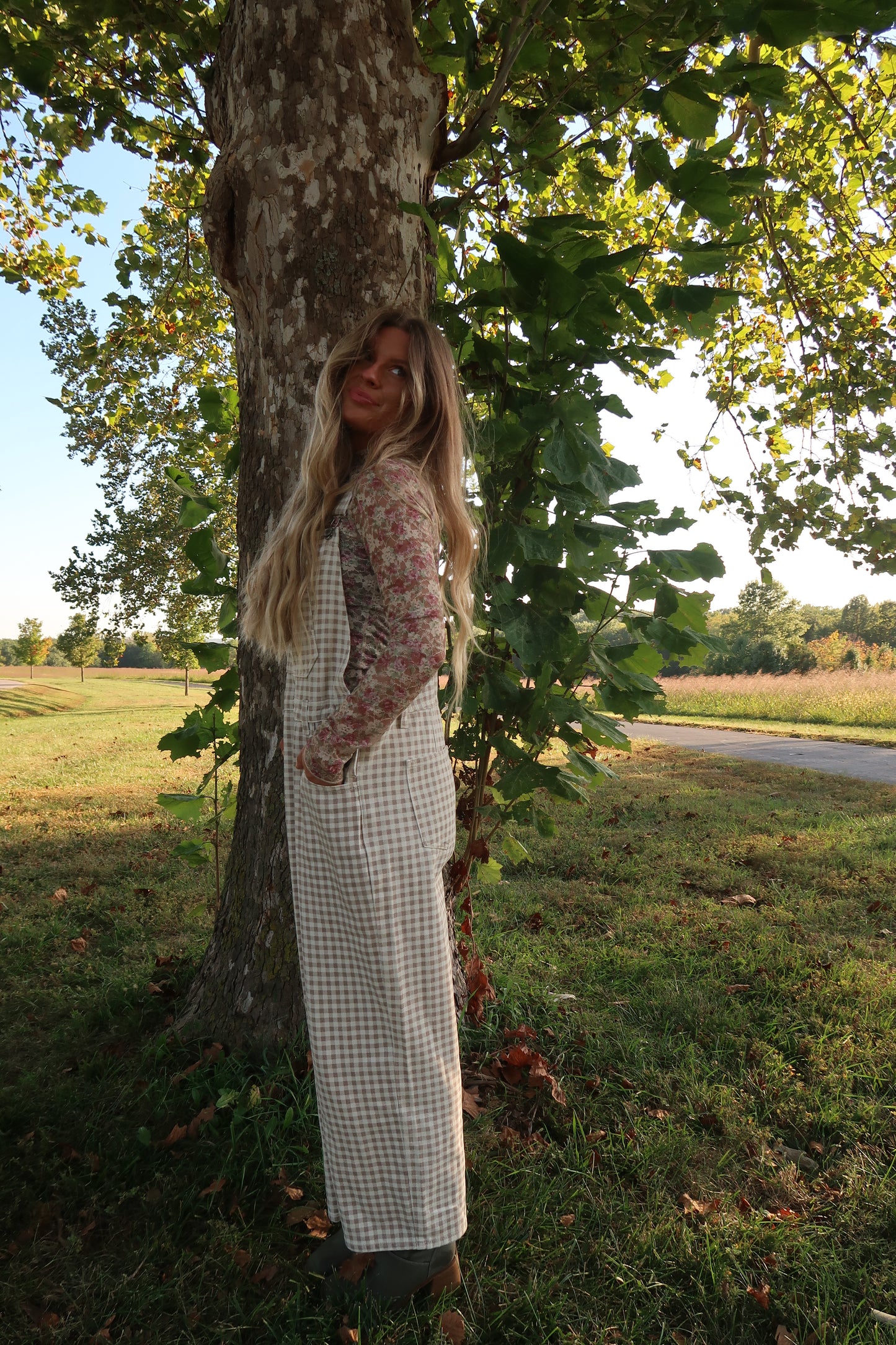 Mable Gingham Overalls