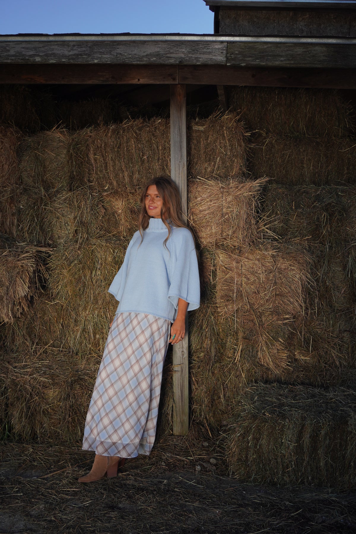 Randy Plaid Maxi Skirt