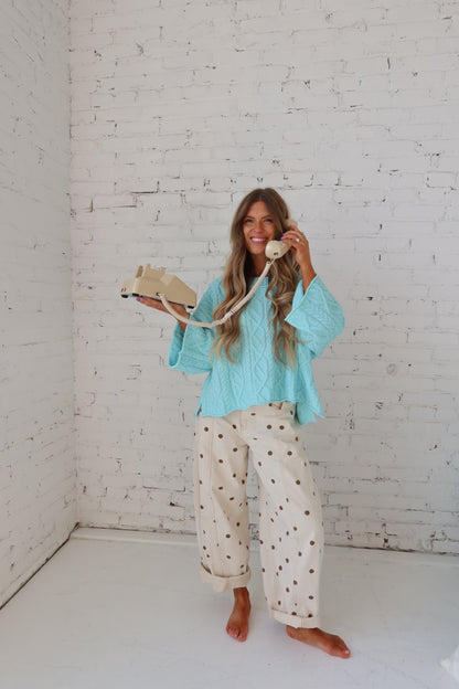 Drift Away Cable Knit Sweater