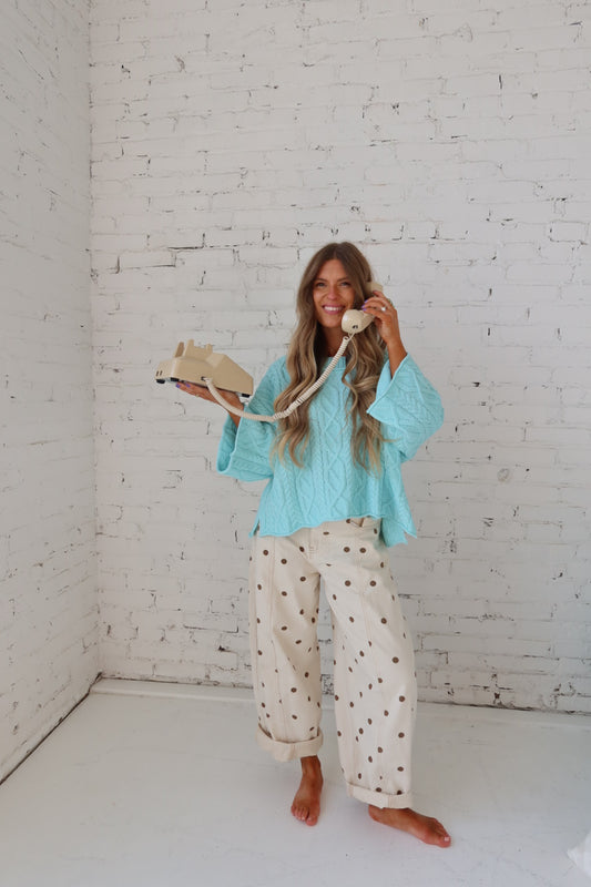 Drift Away Cable Knit Sweater