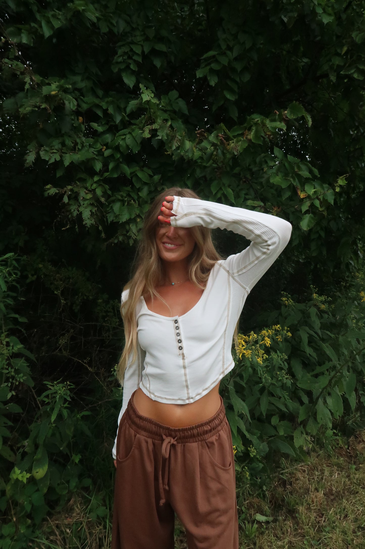 Vanilla Ice Cream Crop Long Sleeve