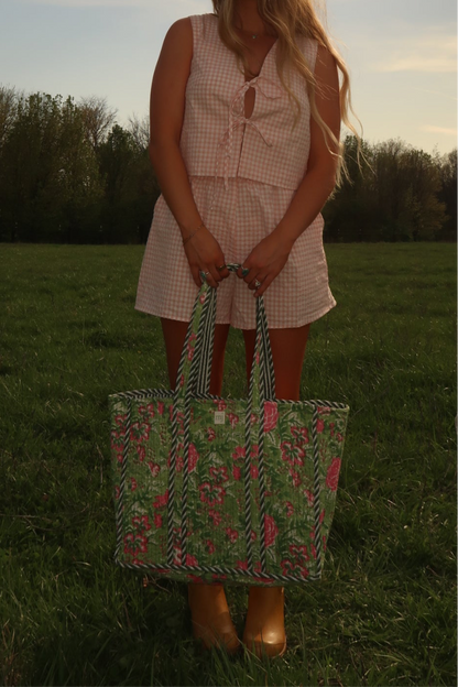 Clara Quilted Tote Bag