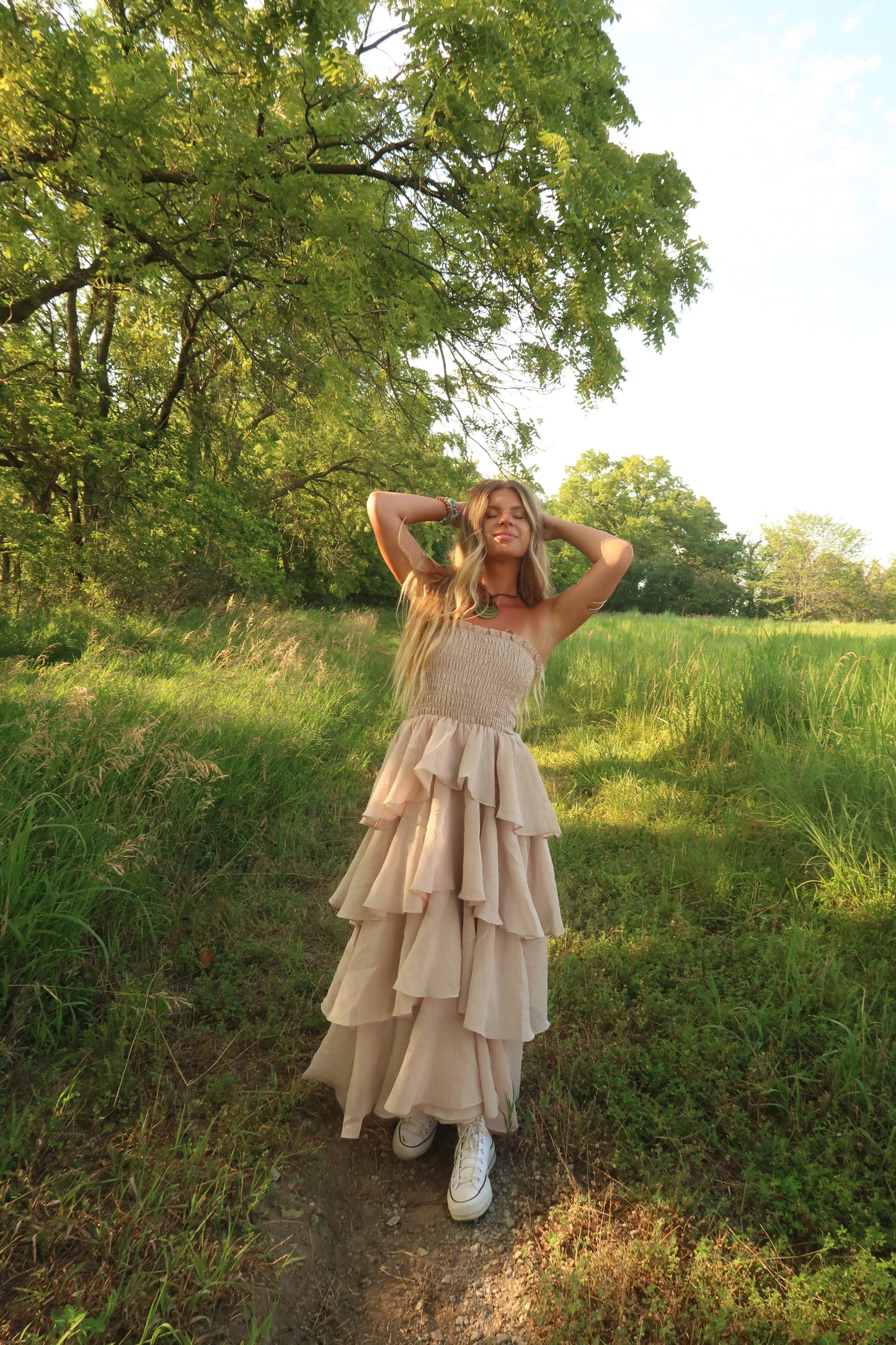 First Love Ruffle Maxi dress