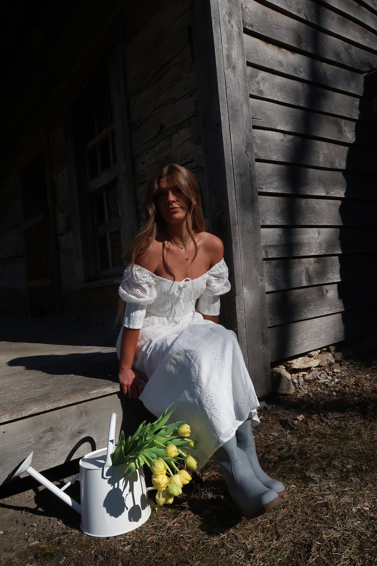 Lilly Eyelet Midi Dress