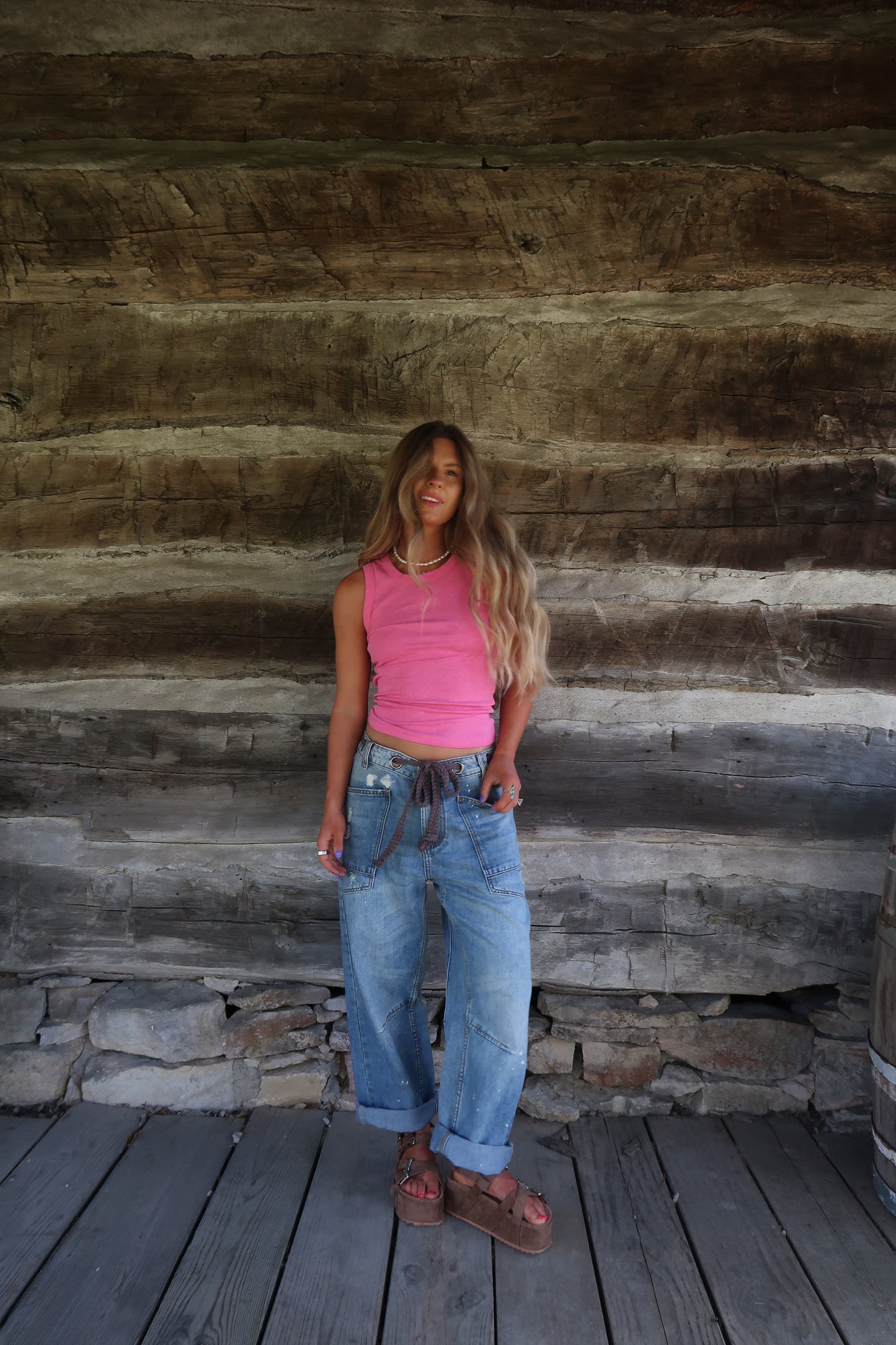 Candy Pink Mineral Wash Tank
