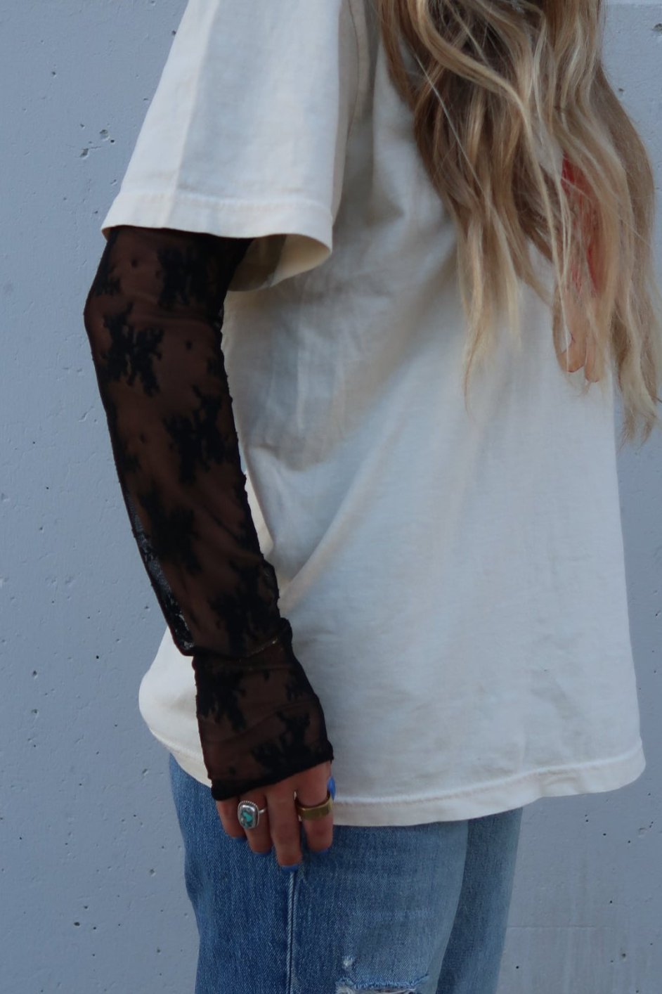 Black Lace Sheer Long Sleeve