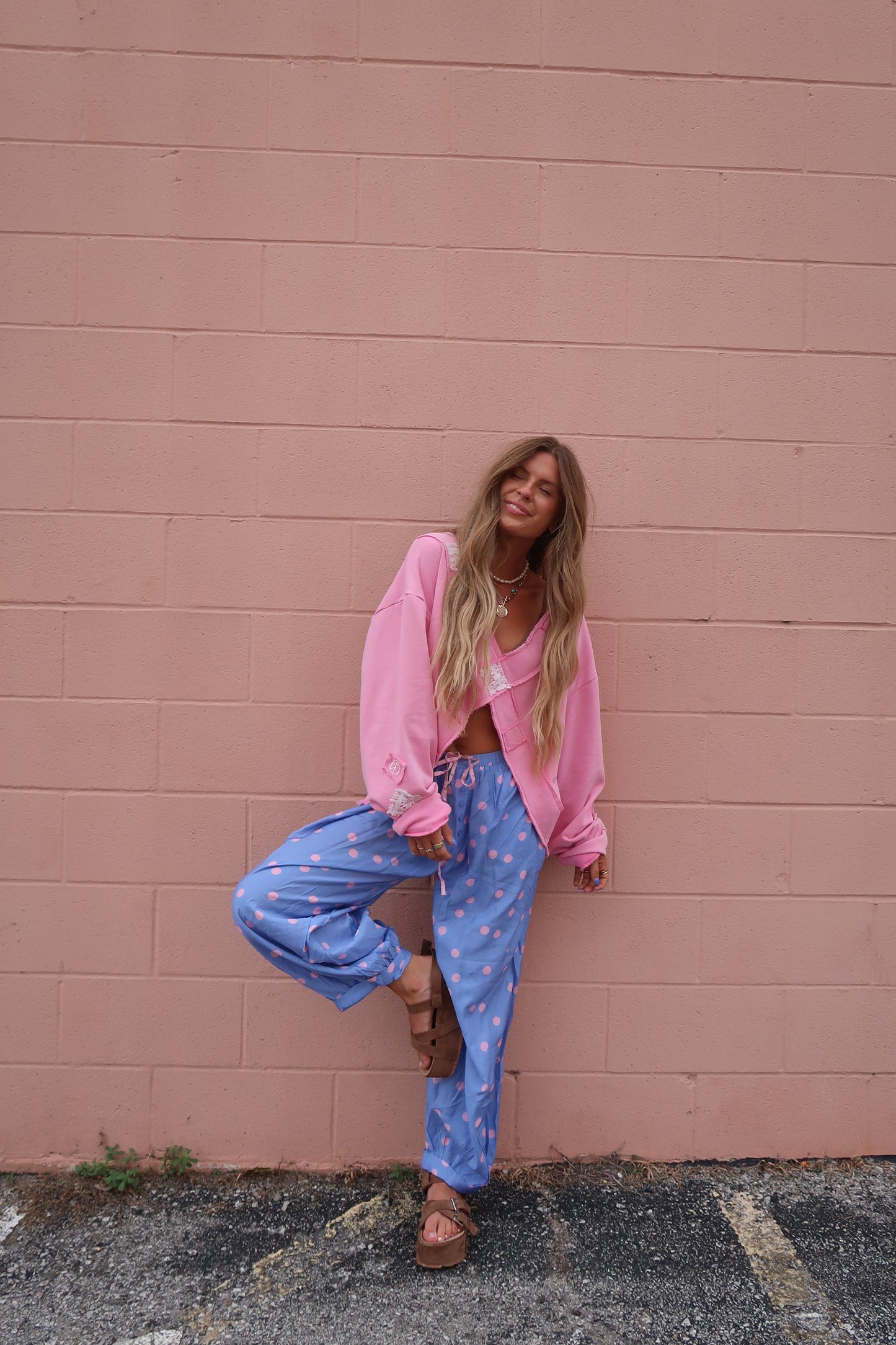 Perri Pink Dot Balloon Pants