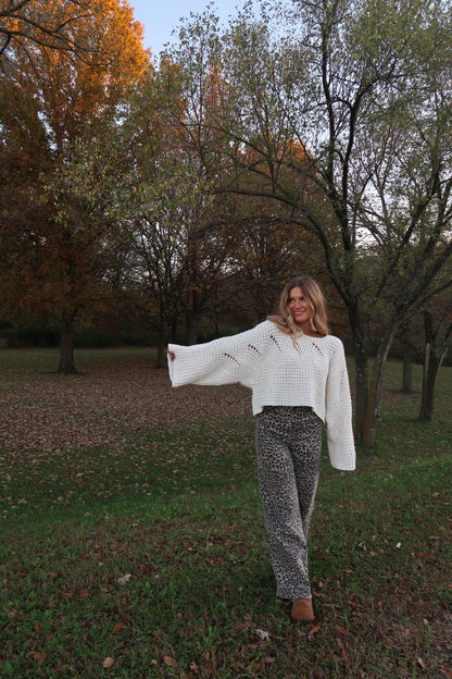 Vanilla Knit Crop Sweater