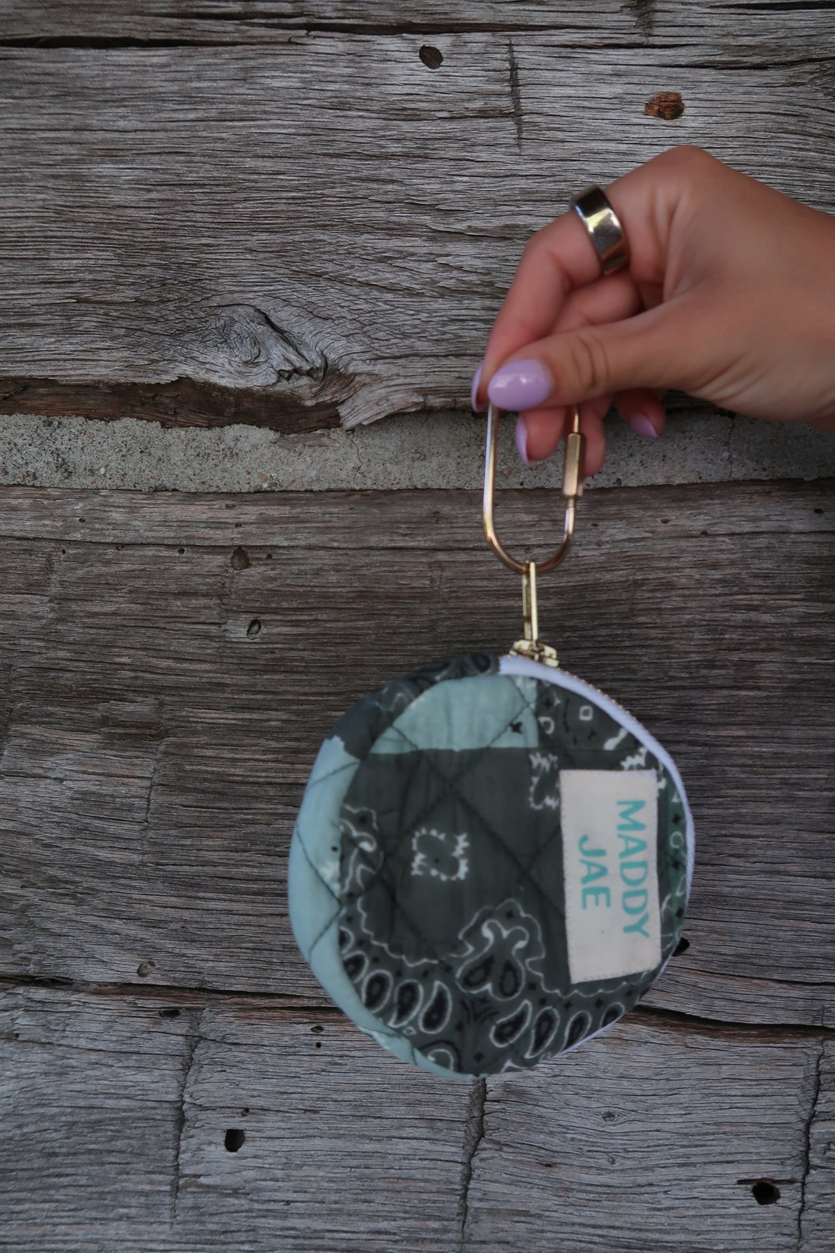 Small Circle Quilted Bag Pouch