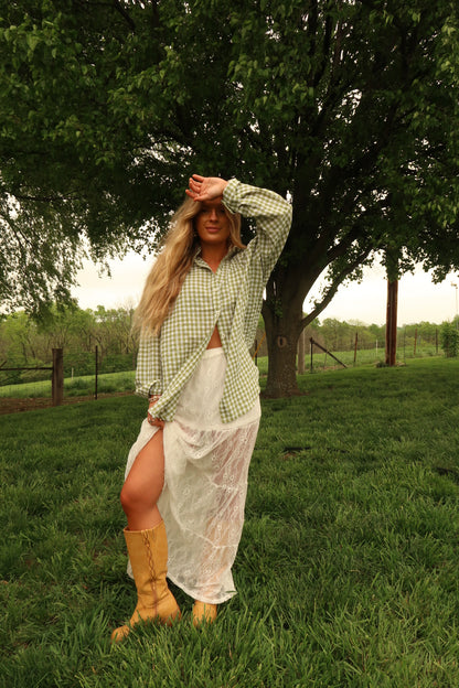spring fling lace maxi skirt