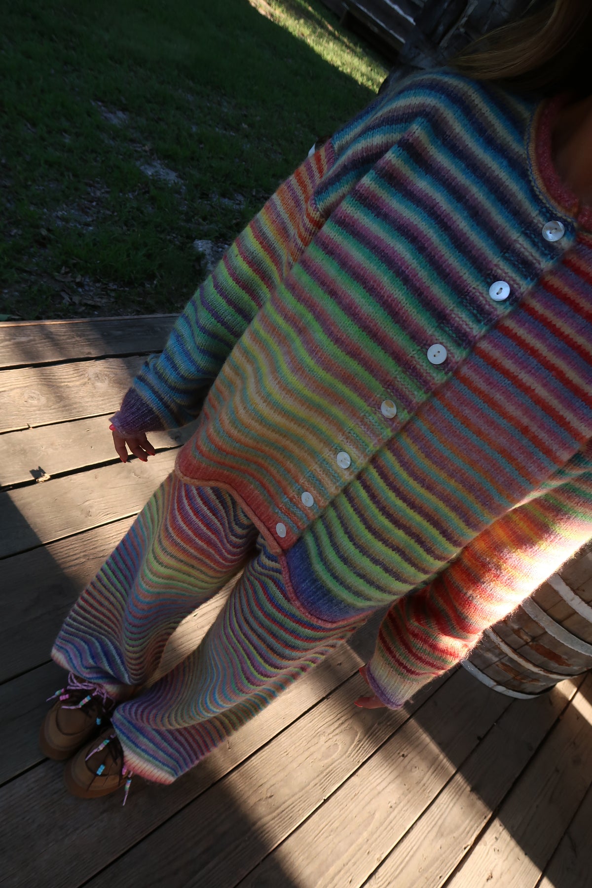 Crisp Air Stripe Cardigan