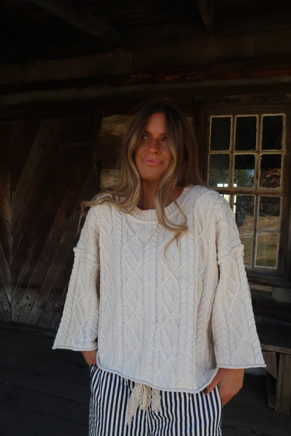 Cream Dream Cable Knit Sweater