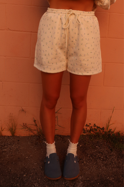 Blue Ditsy Cloud Shorts