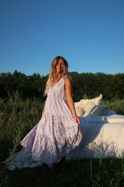 Fresh Lavender Tiered Dress