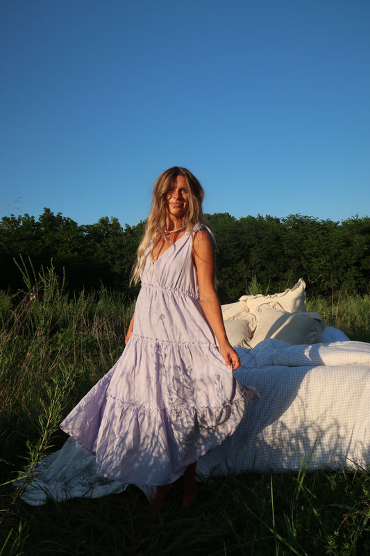 Fresh Lavender Tiered Dress