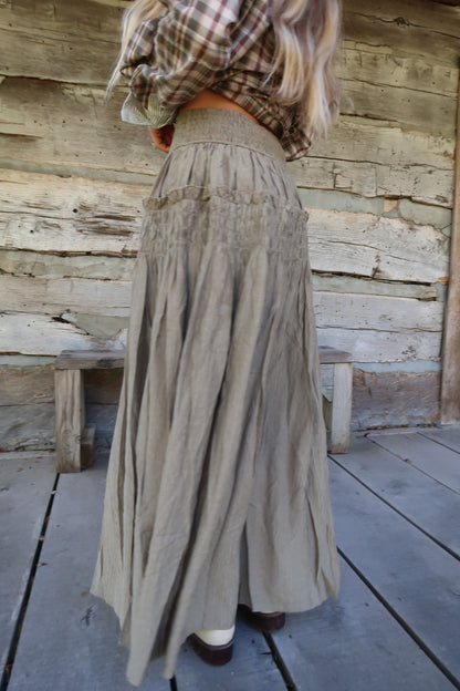 Stonewash Maxi Skirt