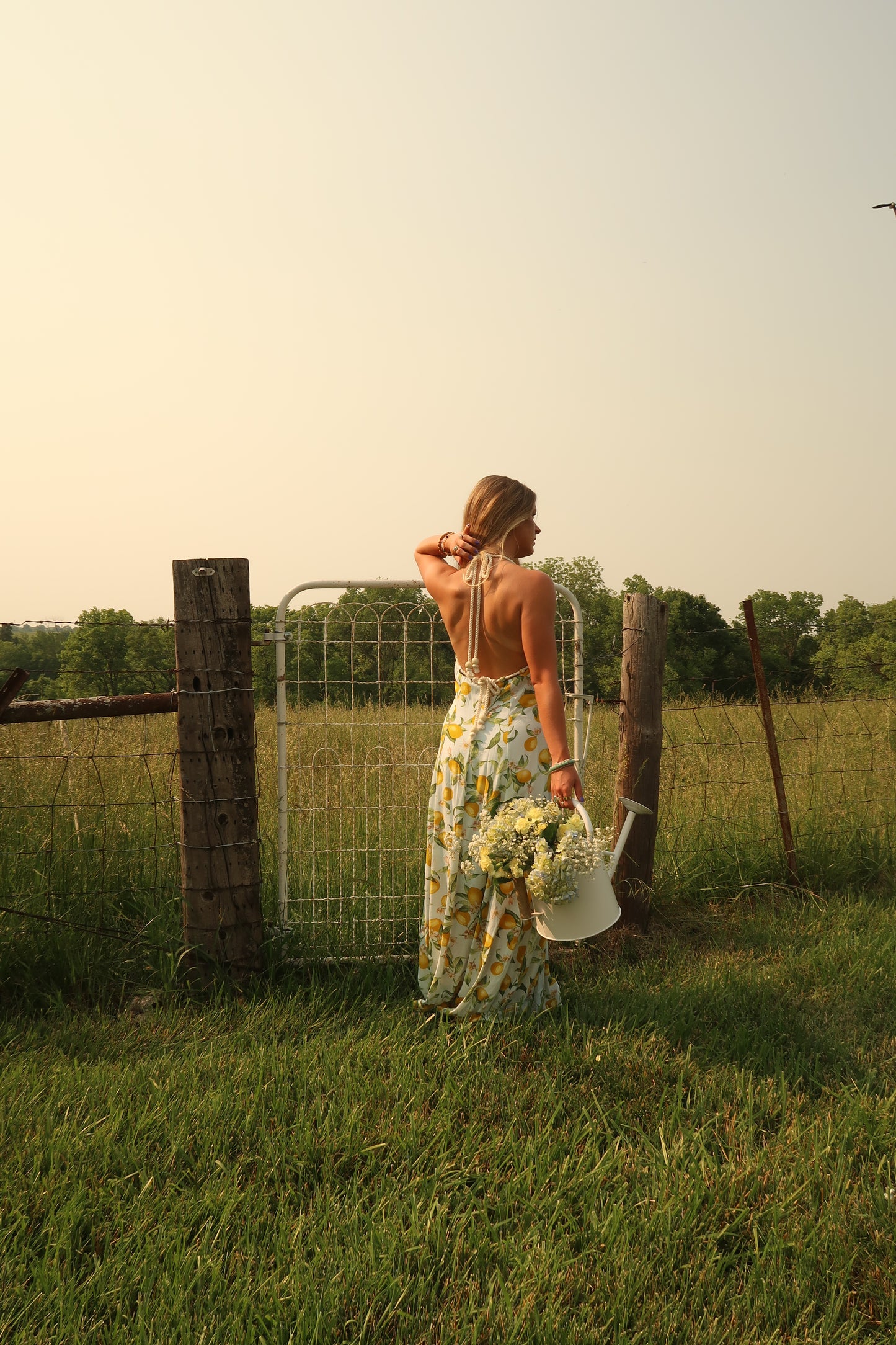 Lemonade Halter Maxi Dress