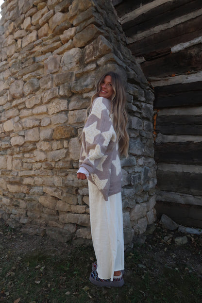 Cream of Star Oversized Cardi