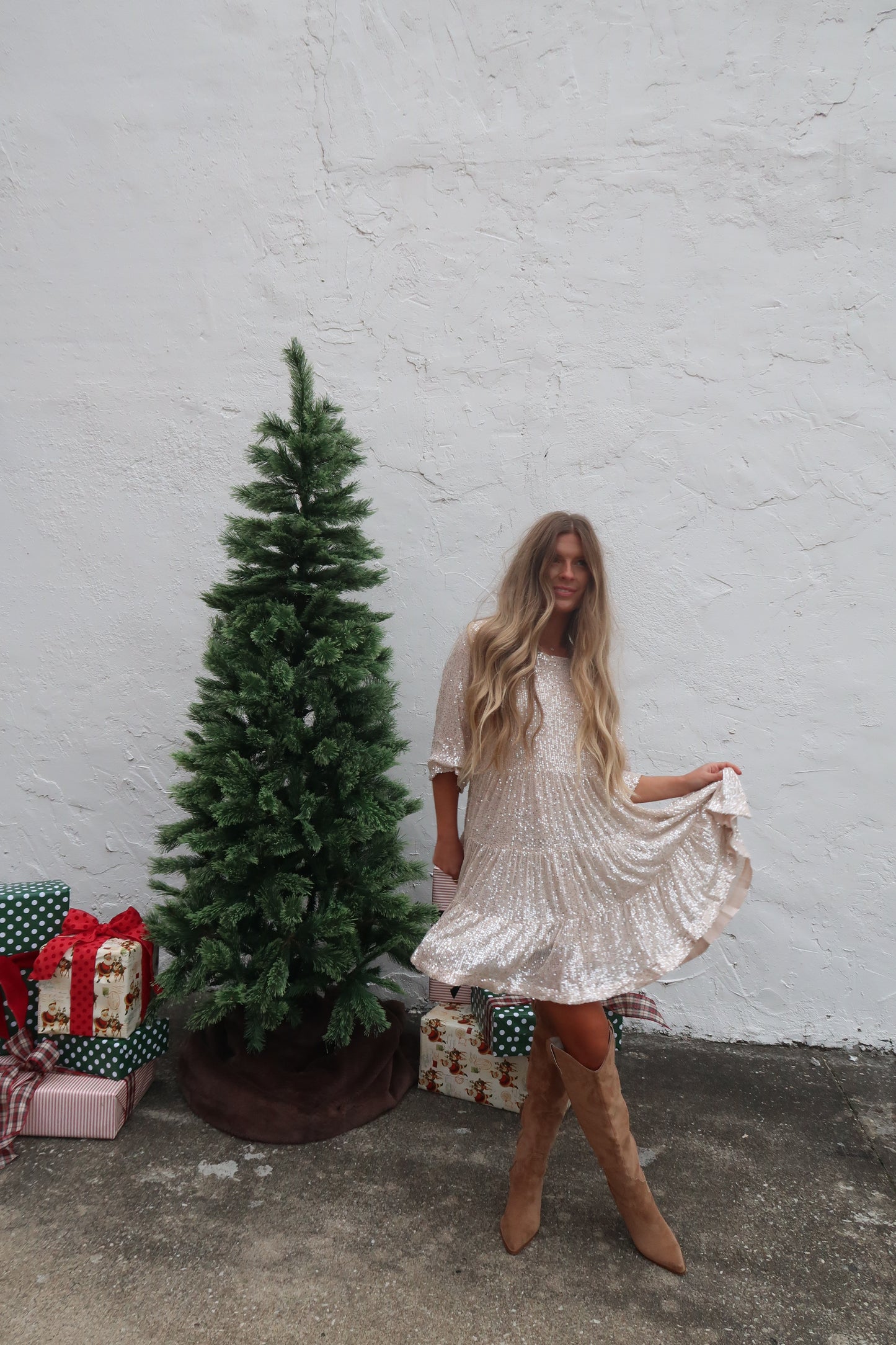 Jingle Bells Babydoll Dress