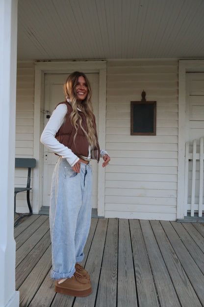 Cocoa Reversible Puffer Vest